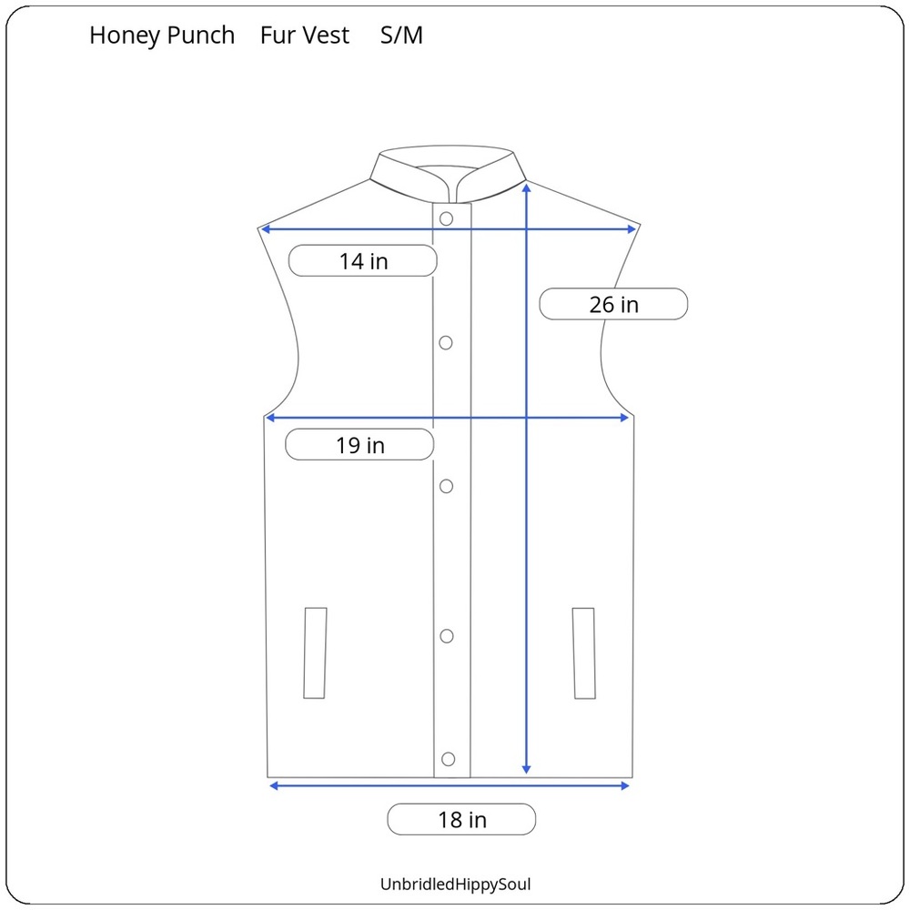 Honey Punch Dark Blue Faux Fur Vest Super Soft Size S/M - Picture 15 of 15